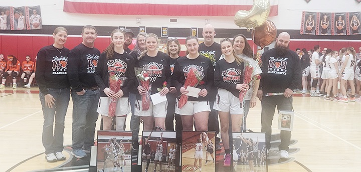 Oxford girls honor seniors vs Walton/Downsville